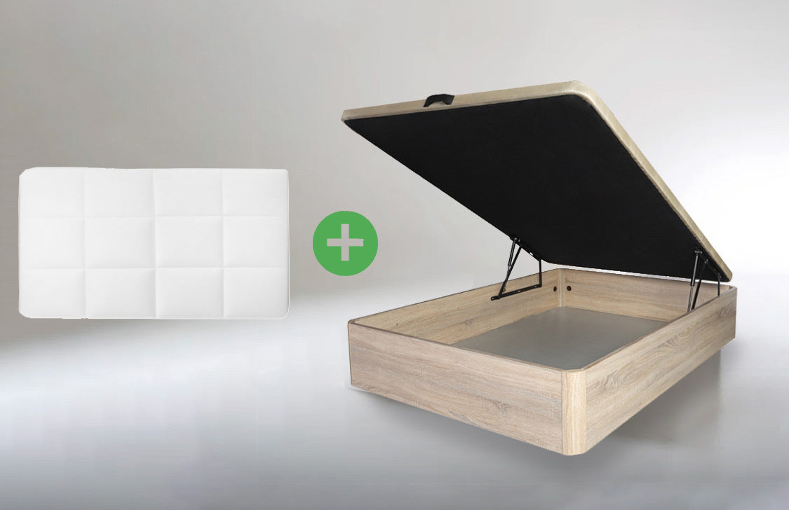 Cama Canape 90cm + Cabecero en Polipiel Nerea