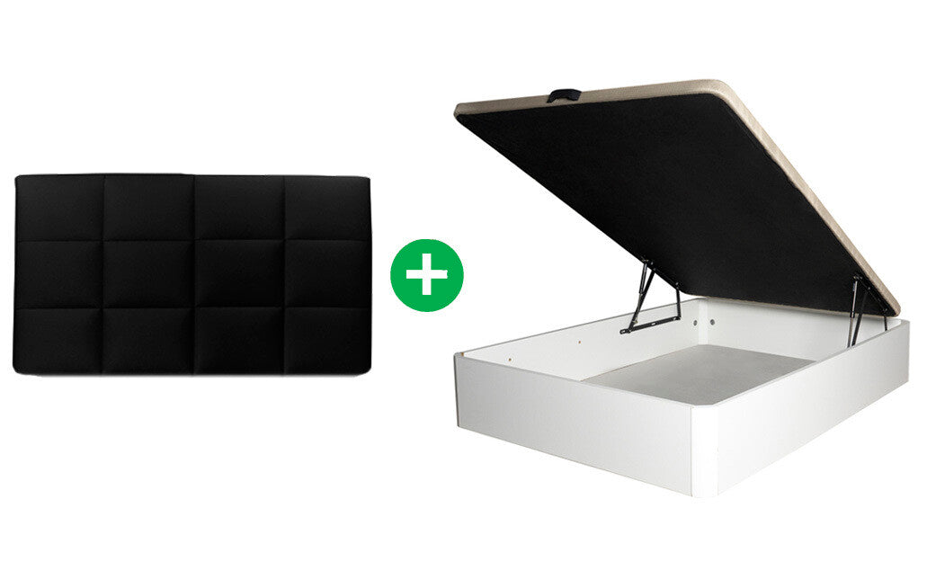 Cama Canape 90cm + Cabecero en Polipiel Nerea