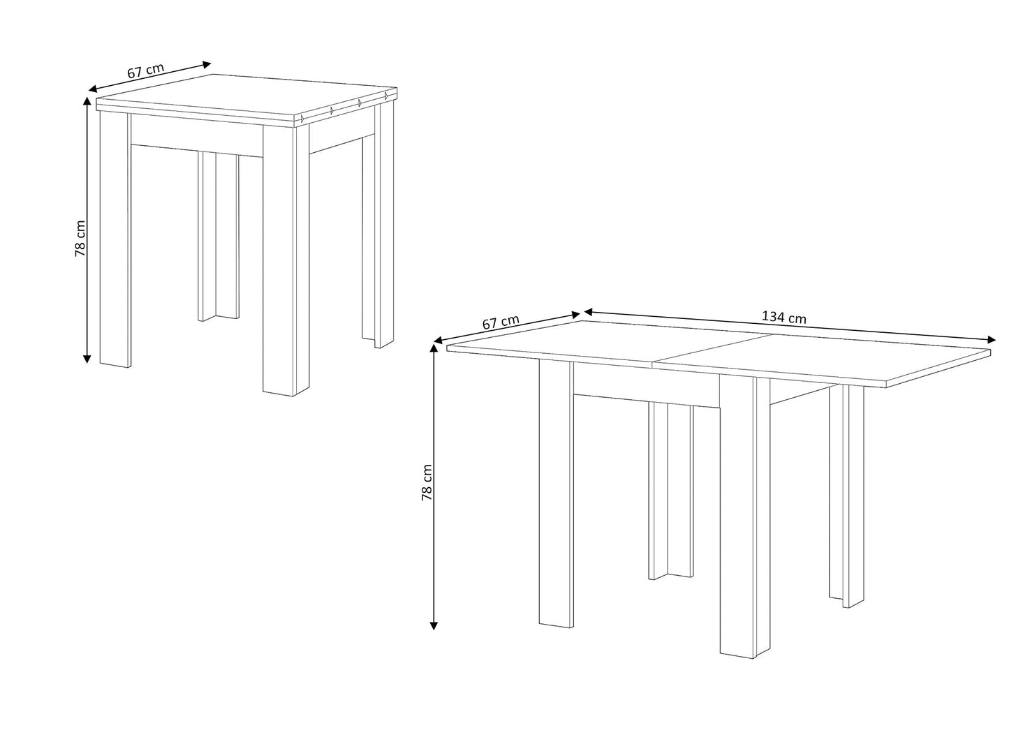 Mesa Auxiliar Extensible Feroe 134cm. Comedor o Cocina