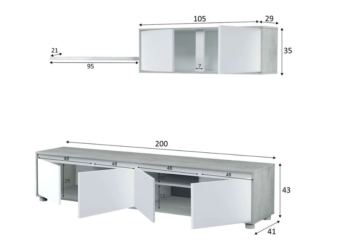 Conjunto Mueble de Salon Alida