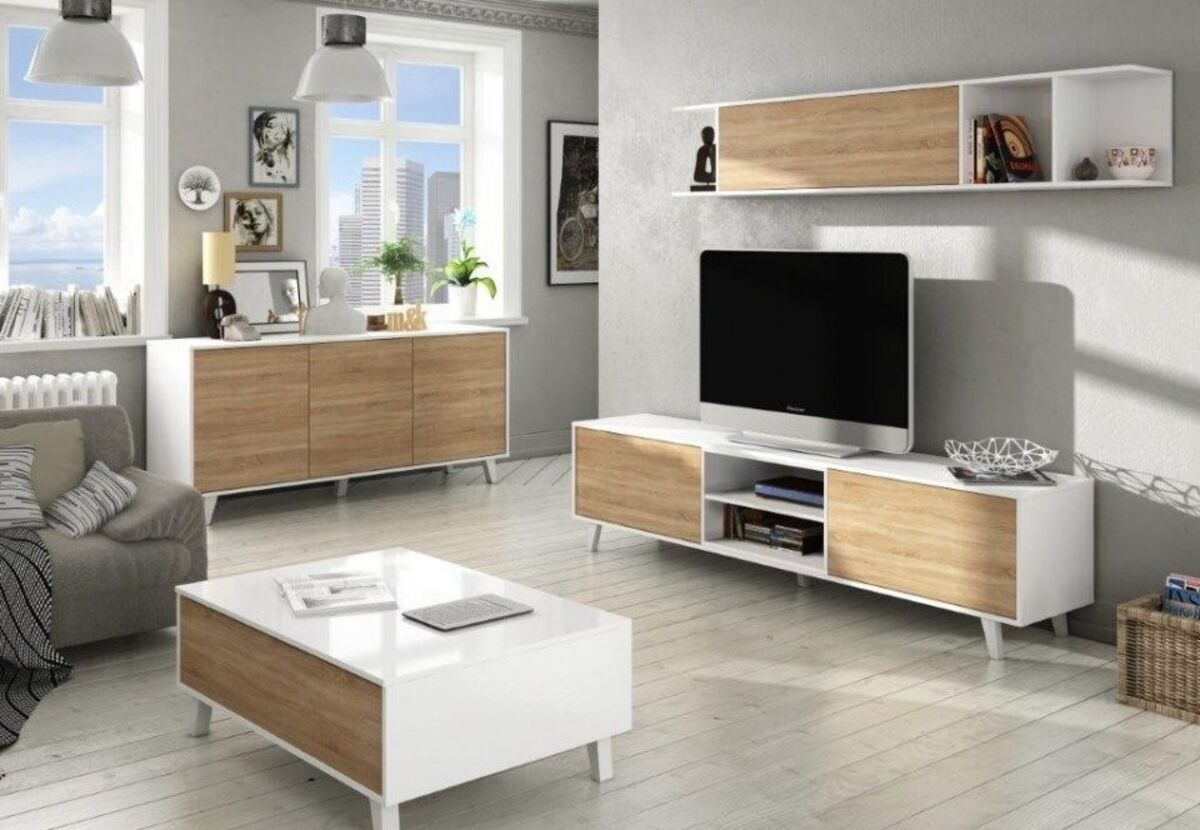 Mueble TV Zaiken Plus + Estante. Conjunto Muebles de Salon