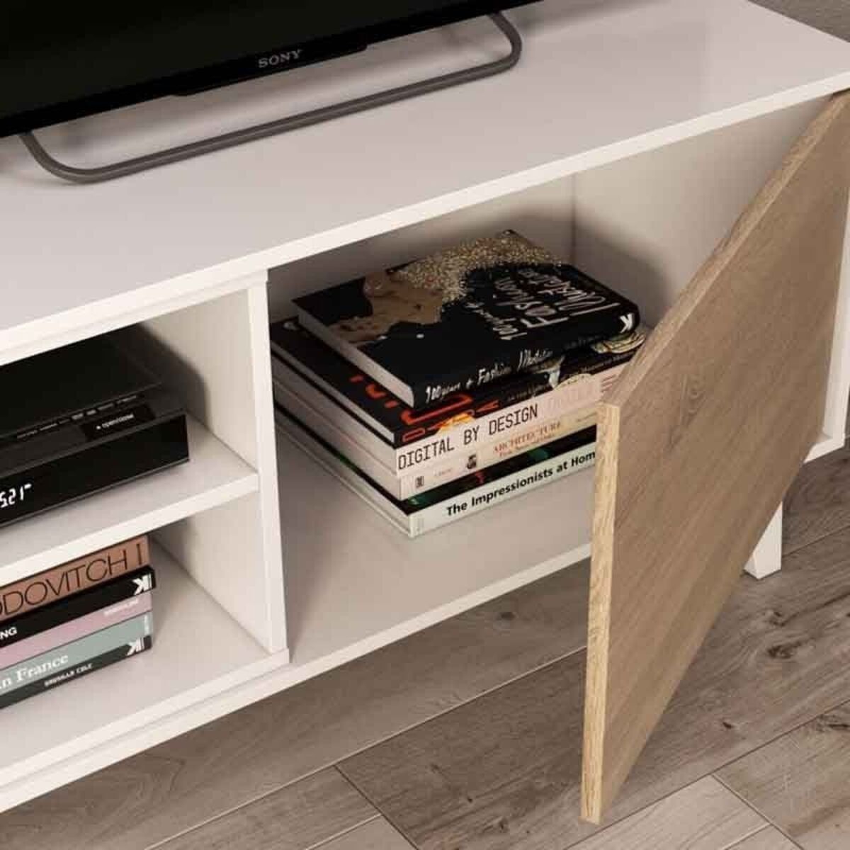 Mueble TV Zaiken Plus + Estante. Conjunto Muebles de Salon