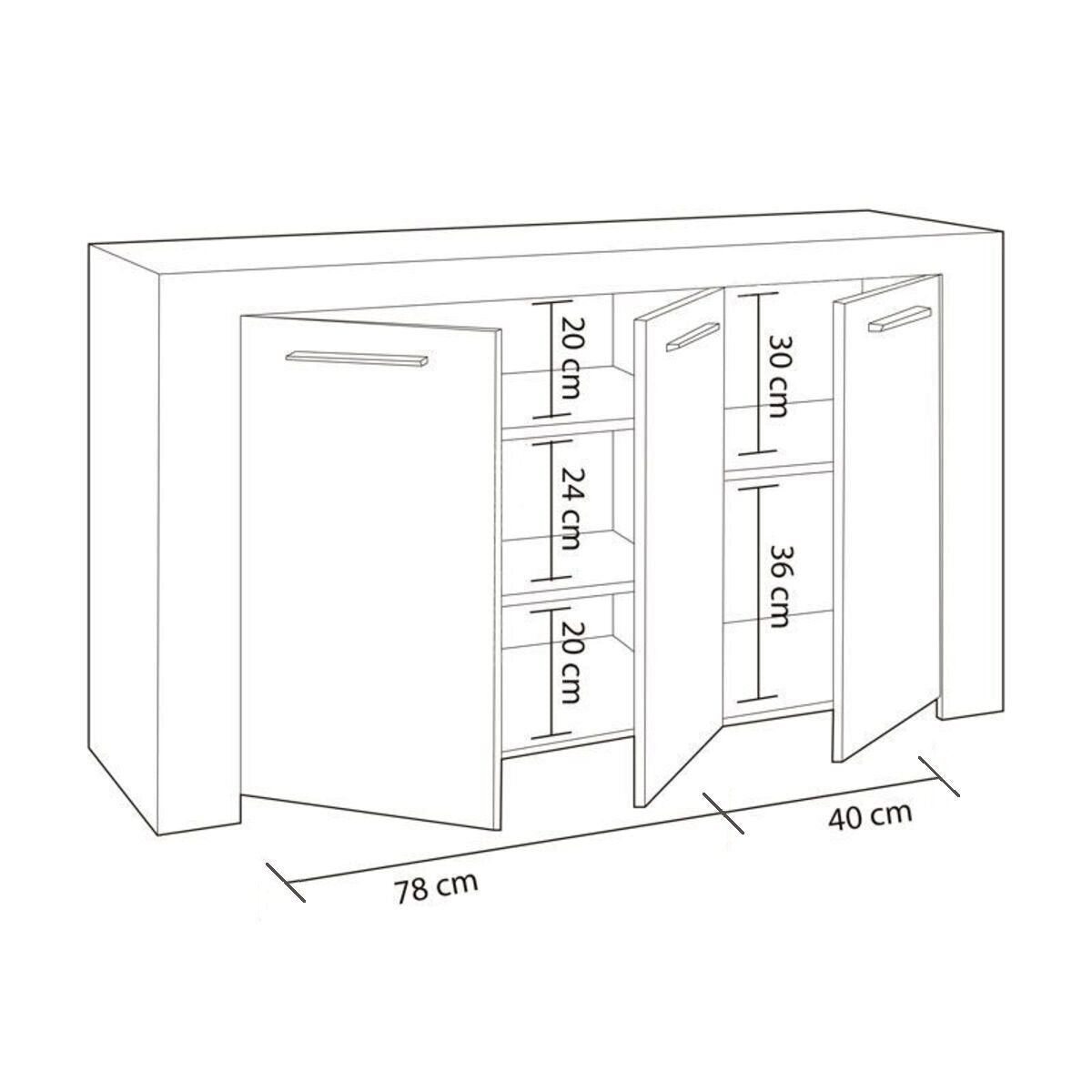 Aparador Ambit Buffet 3 Puertas. Muebles Salon o Comedor