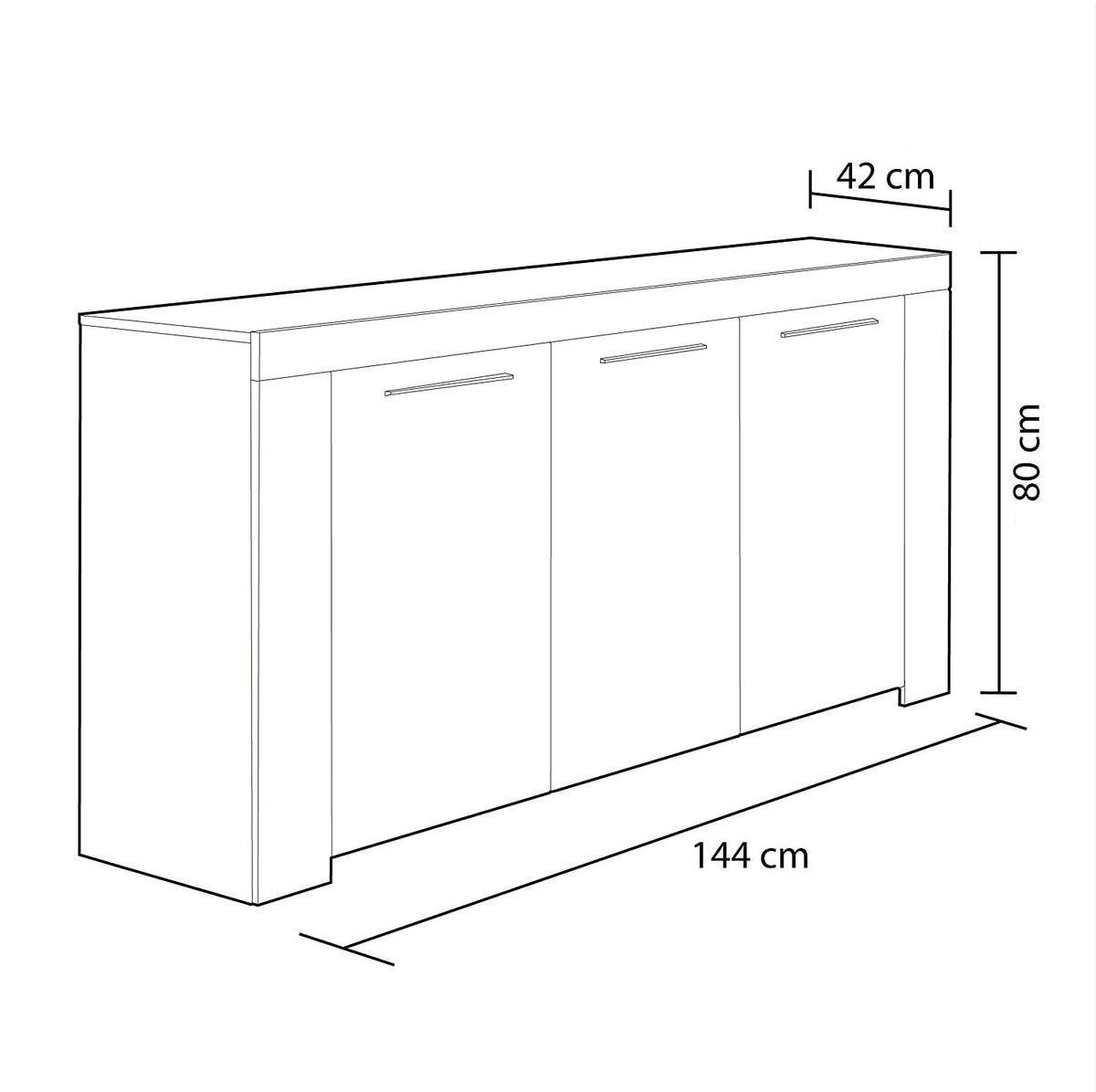 Aparador Ambit Buffet 3 Puertas. Muebles Salon o Comedor