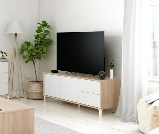 Mueble TV Brooklyn 2 Puertas y 2 Cajones BR