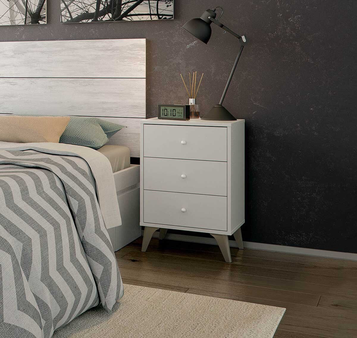 Mesita de Noche Sweet 3 Cajones