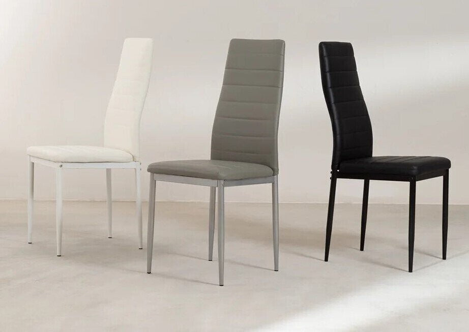 Silla de Comedor en Polipiel/metal