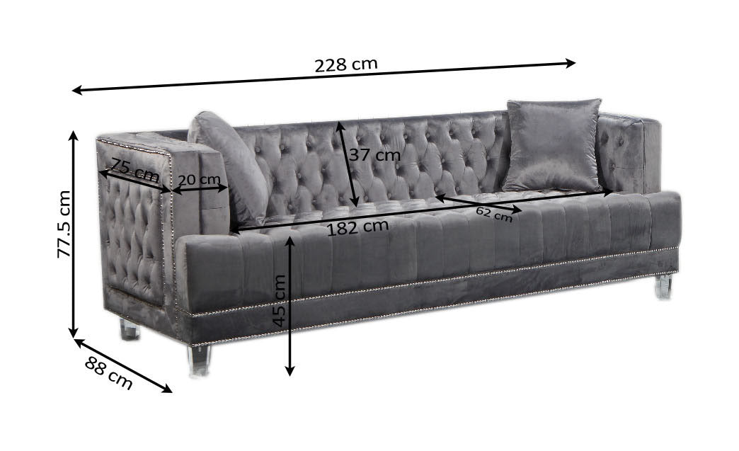 Sofa 3 Plazas Inok. Estilo Chester