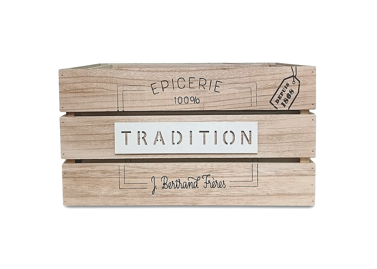 Conjunto de 6 Cestas Estilo Madera Tradition. Almacenaje Decorativo