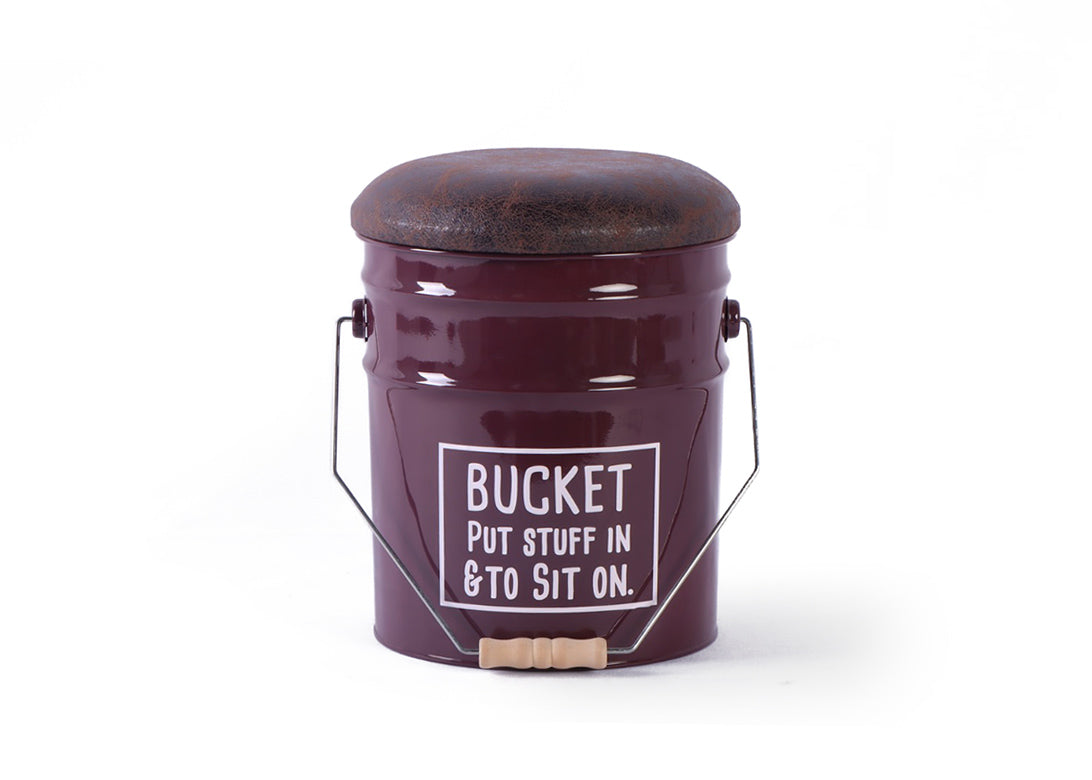 Asiento Metalico Estilo Industrial. Almacenaje Decorativo