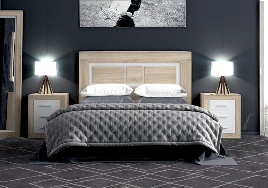 Cabecero de Matrimonio Kiara + 2 Mesitas de Noche