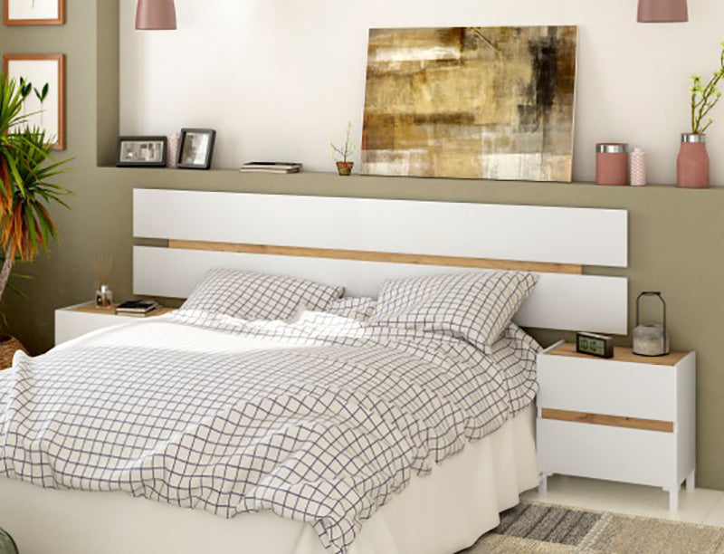 Cabecero de Cama Tempus. Cabezal + 2 Mesitas