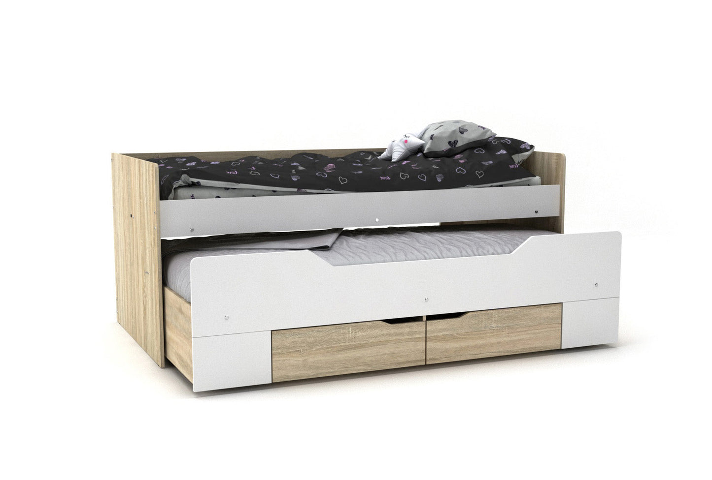 Cama Nido Juvenil DN con Somier + 2 Cajones