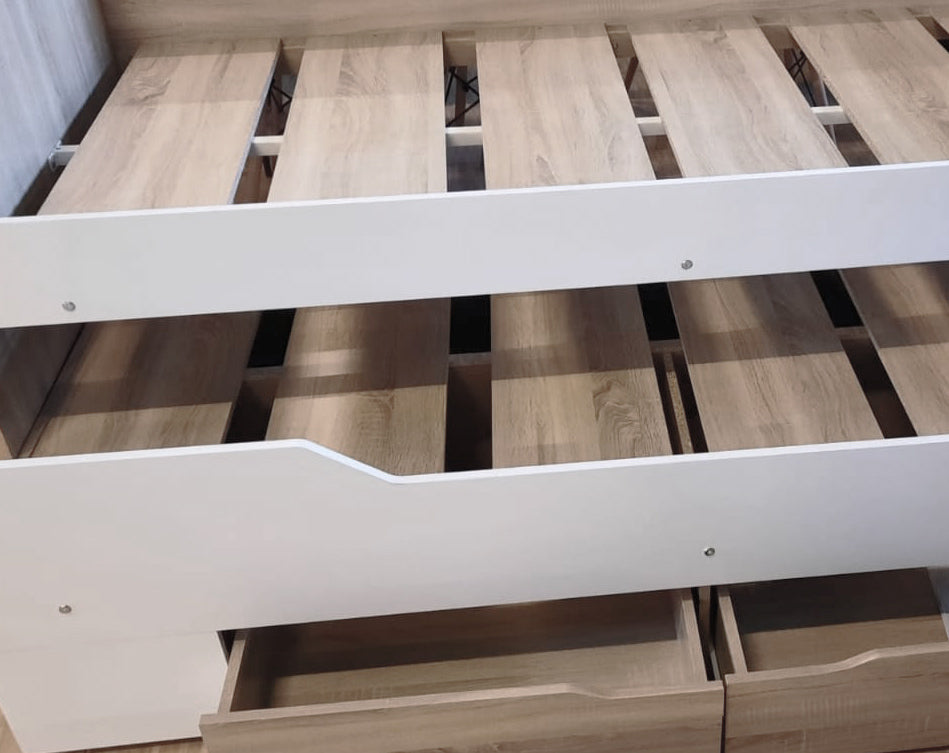 Cama Nido Juvenil DN con Somier + 2 Cajones