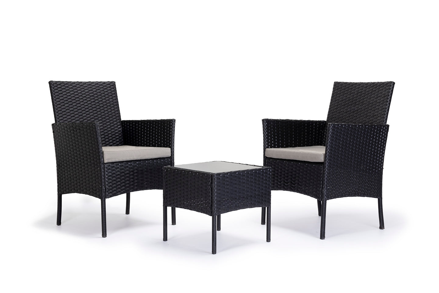 Conjunto Mesa + 2 Sillones de Ratan PE. Muebles de Jardin y Terraza