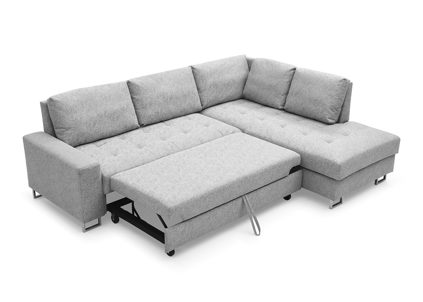 Sofa Cama Chaise Longue Febe 242cm. Rinconera, con Arcón