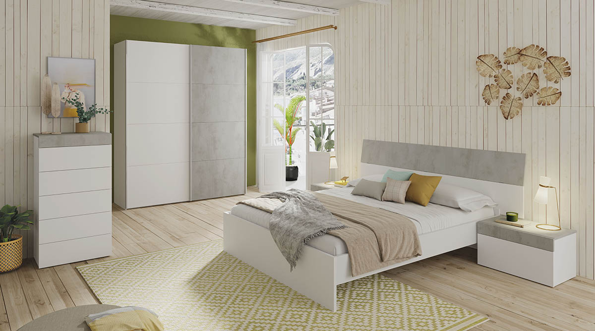 Cabecero de Cama Tekkan. Cabezal + 2 Mesitas