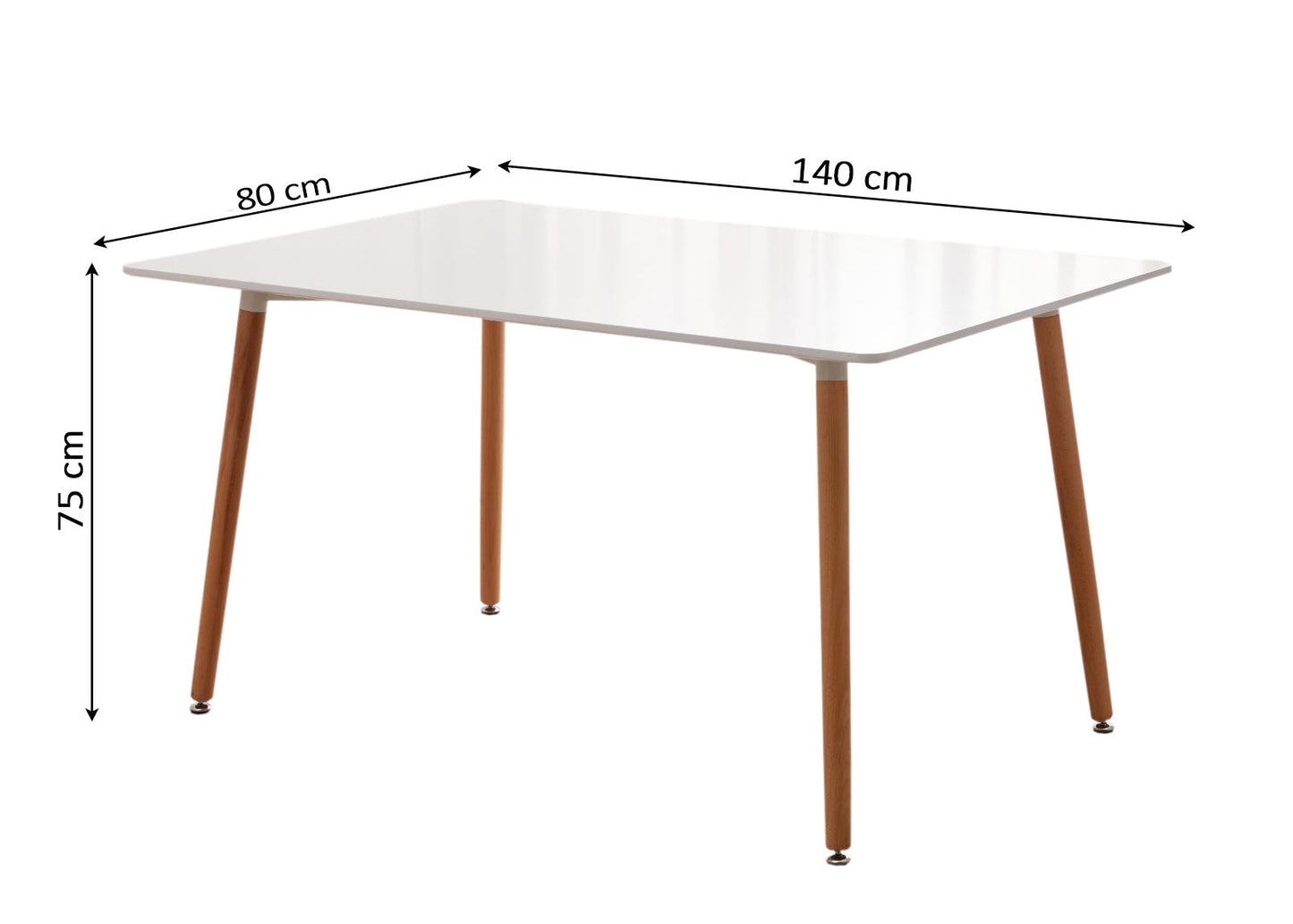 Mesa Nordica de Comedor o Cocina Moritz 140cm