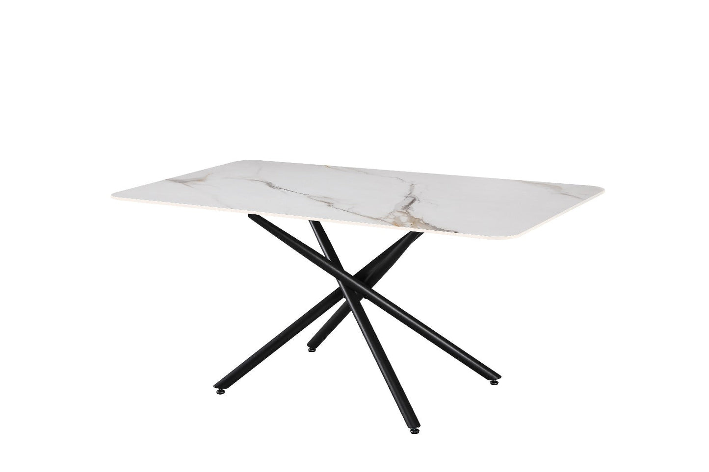 Mesa Fija de Comedor con Acabado Marmol 160cm