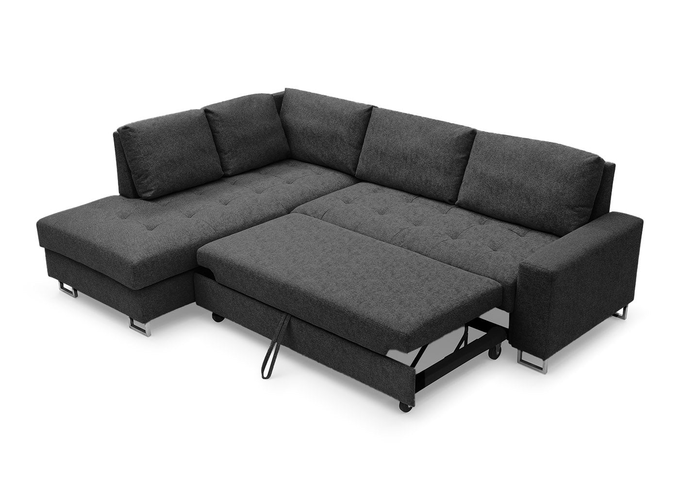 Sofa Cama Chaise Longue Febe 242cm. Rinconera, con Arcón