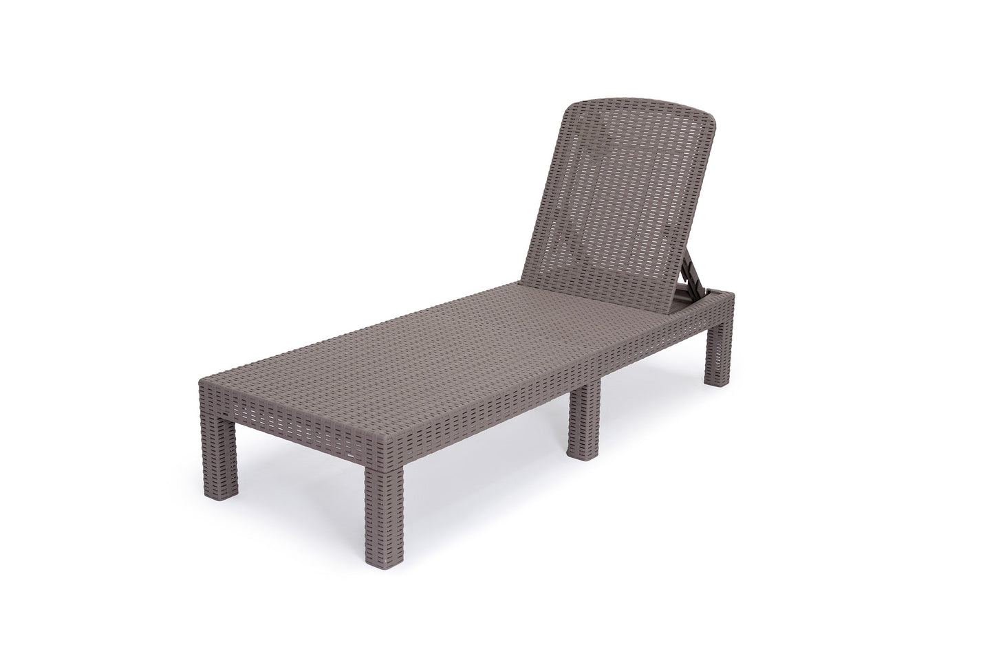 Tumbona en Ratan Sintetico Marron. Muebles de Jardin o Terraza