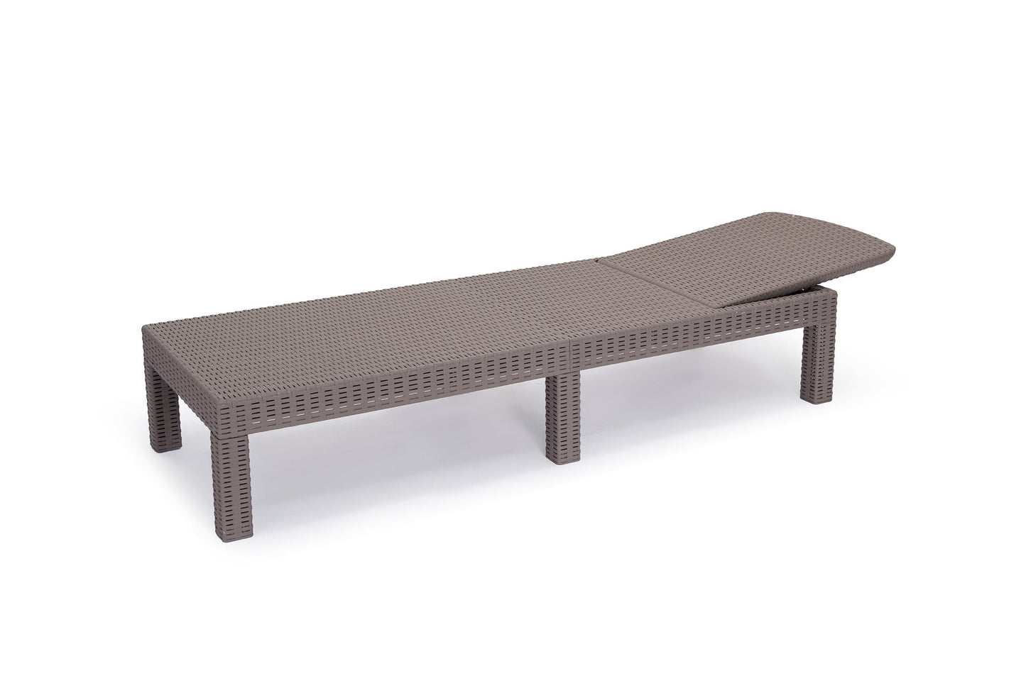 Tumbona en Ratan Sintetico Marron. Muebles de Jardin o Terraza